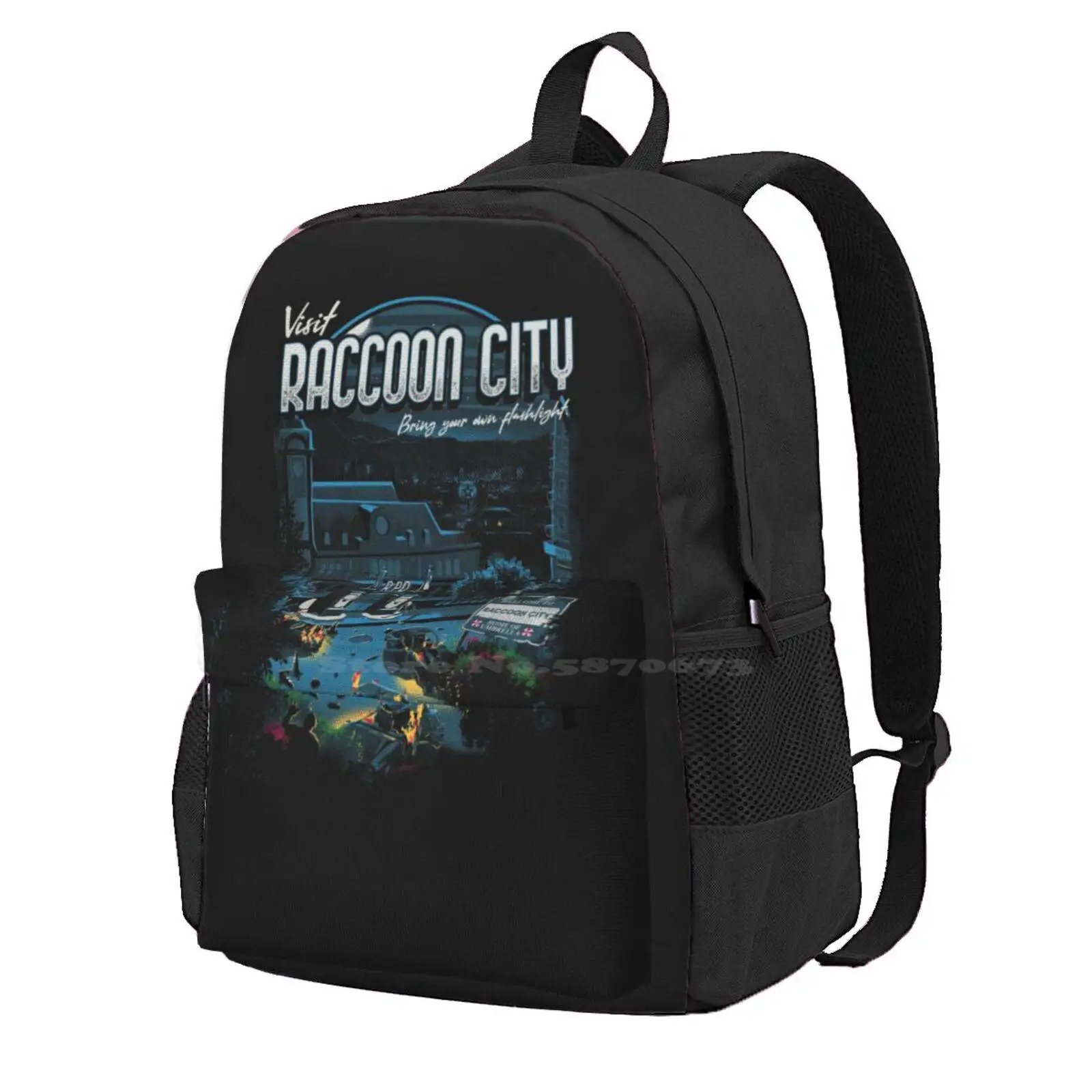 

Visit Raccoon City Hot Sale Schoolbag Backpack Fashion Bags Zombies Zombie Game Video Game Resident Evil Rpd Raccoon City