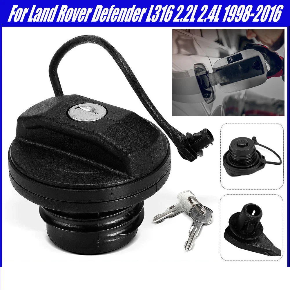 LR075664 LR032977 Car Locking Fuel Tank Gas Cap with Keys Tether For Land Rover Discovery 3 4 LR3 LR4 Range Rover Sport