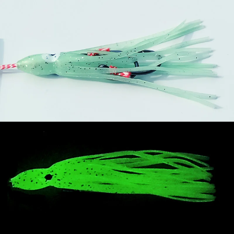 Leurre métallique phosphorescent Inchiku avec jupe plombée, appât Élidéal pour la pêche en mer, 60/80/100/135g, 1 unité