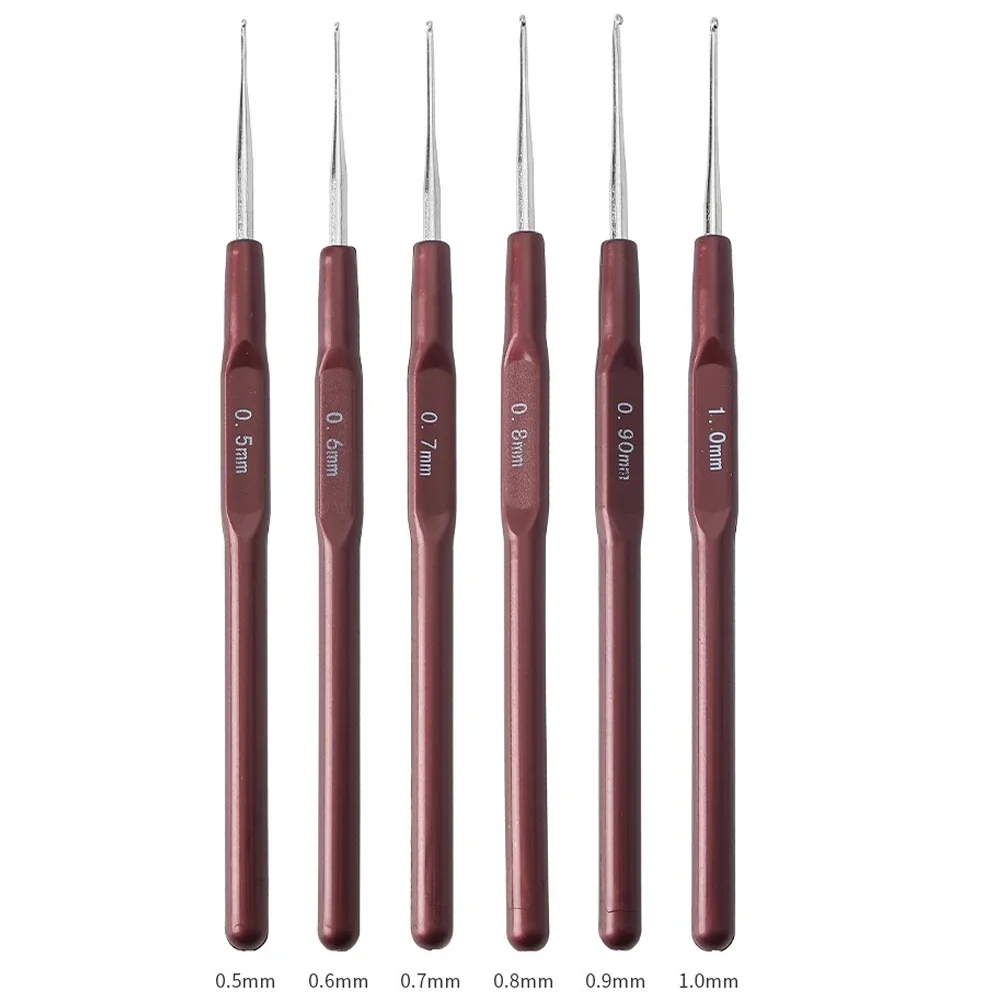 Fotografia 3: Conjunto de Agulhas de Crochê para Dreadlocks, Ferramenta para Tranças de Cabelo, Diâmetro de 0.5mm-0.8mm, Agulhas de Crochê para Dreadlocks, Presente para Cabeleireiros