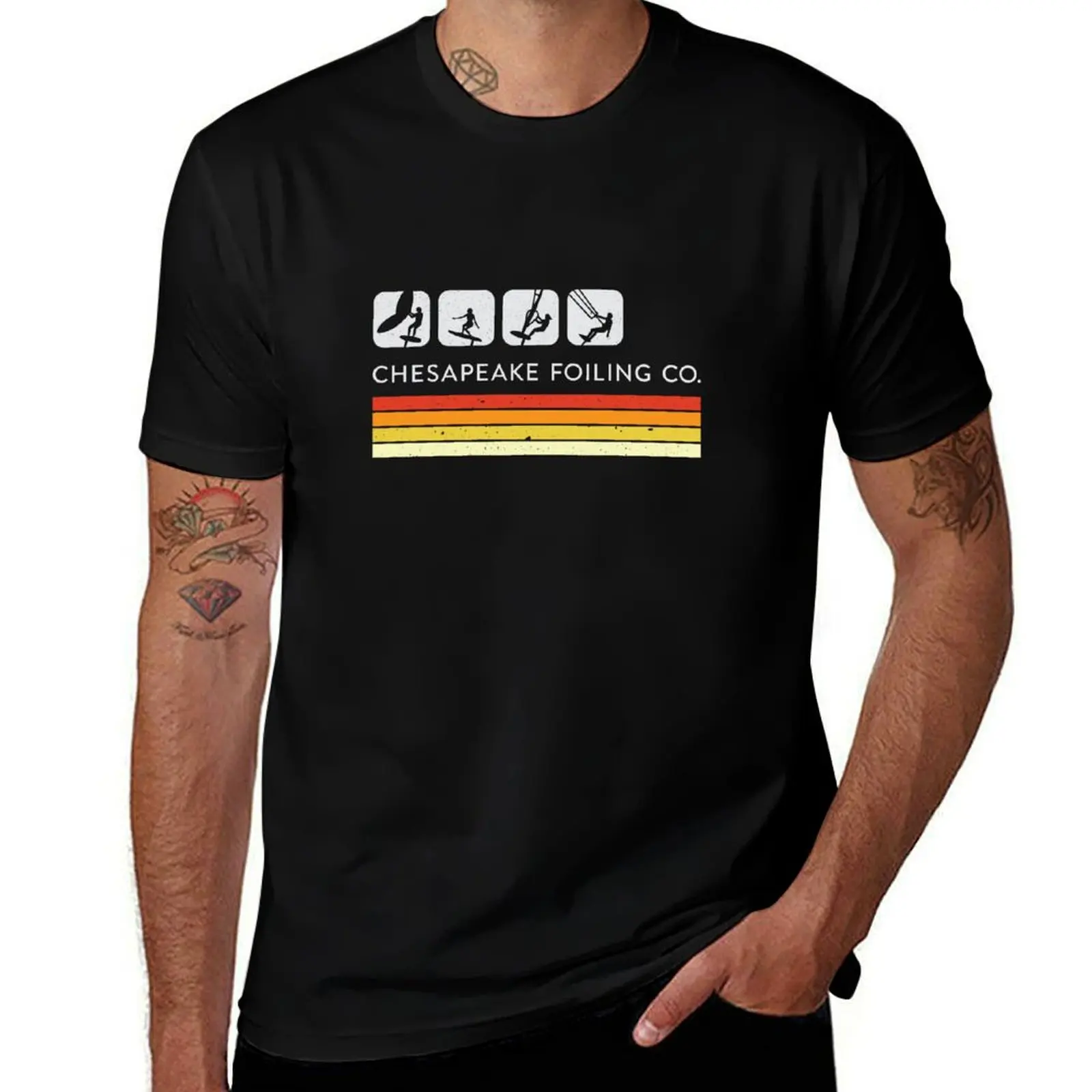 Chesapeake Foiling Co. (for dark background) T-Shirt Daily Wear Print T-Shirt