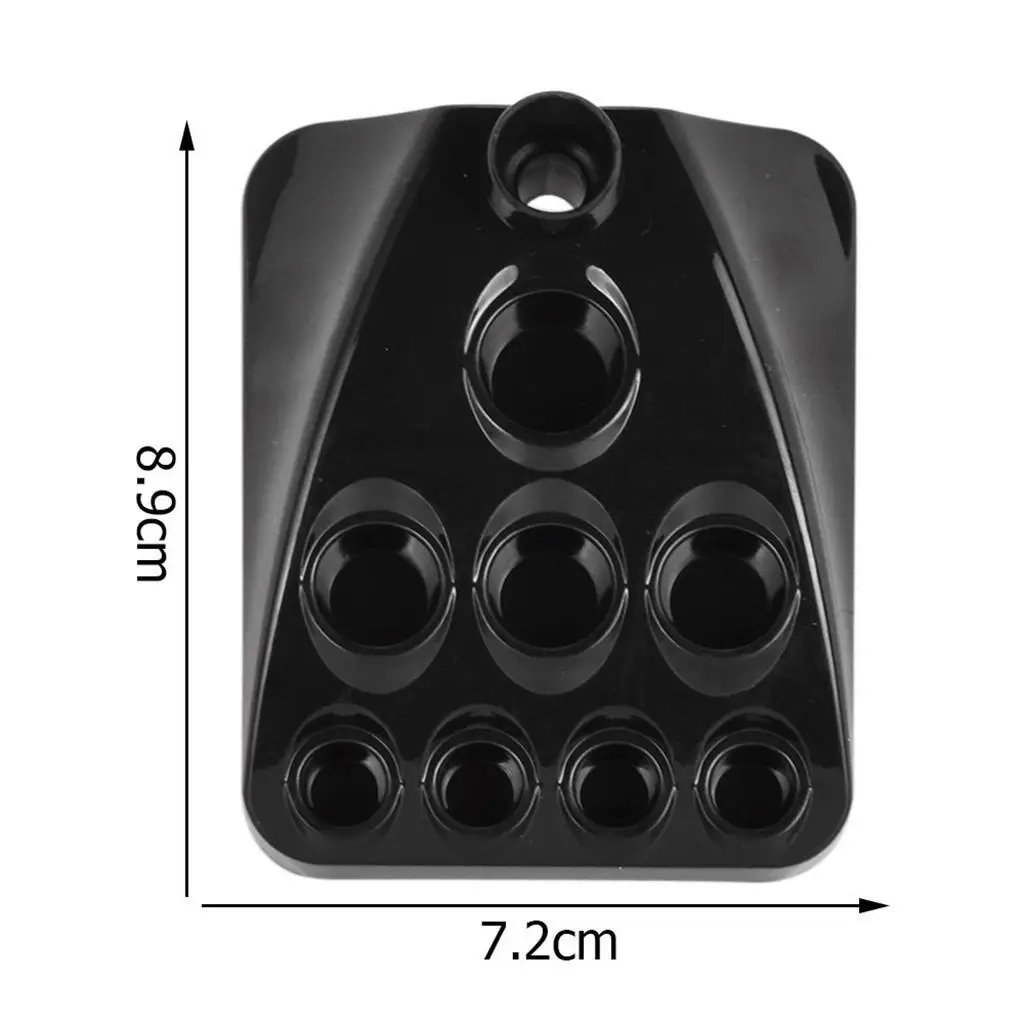 حامل أكواب حبر الوشم الصباغ حامل رف بلاستيكي ذو تسعة فتحات للاستوديو والاستخدام المنزلي