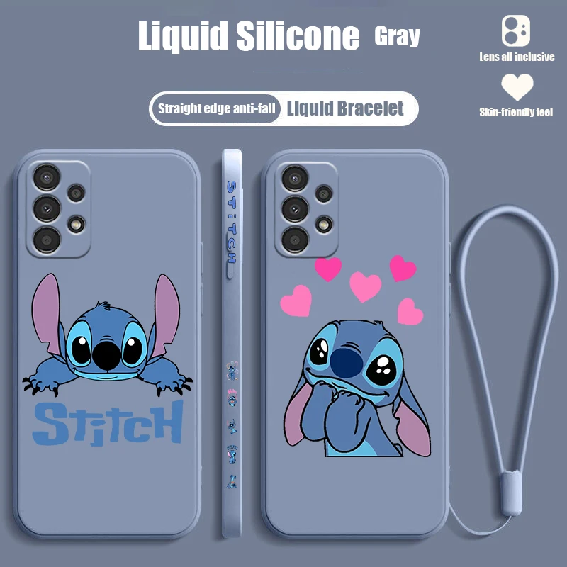 Стич, милый чехол для телефона из мультфильма «Дисней» для Samsung A91, A81, A71, A51, A41, A31, A21S, A11, A05, A04, A03S, A02S, A55, A35