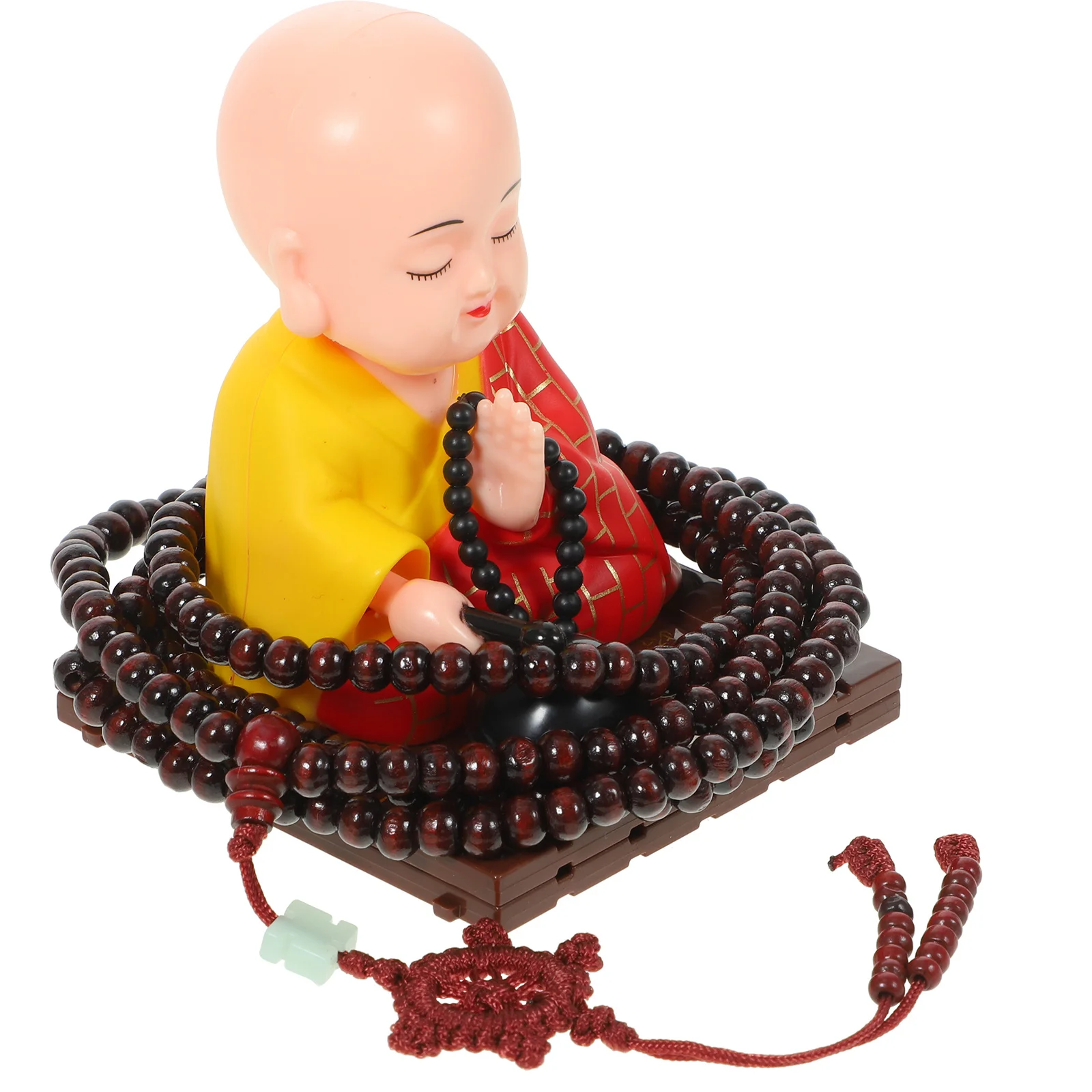 Hars Kleine Monnik Ornament voor Thuis Auto Dashboard Decoratief Bureau Tuin Accessoire Lucky Boeddha Kralen Spirituele Decoratie