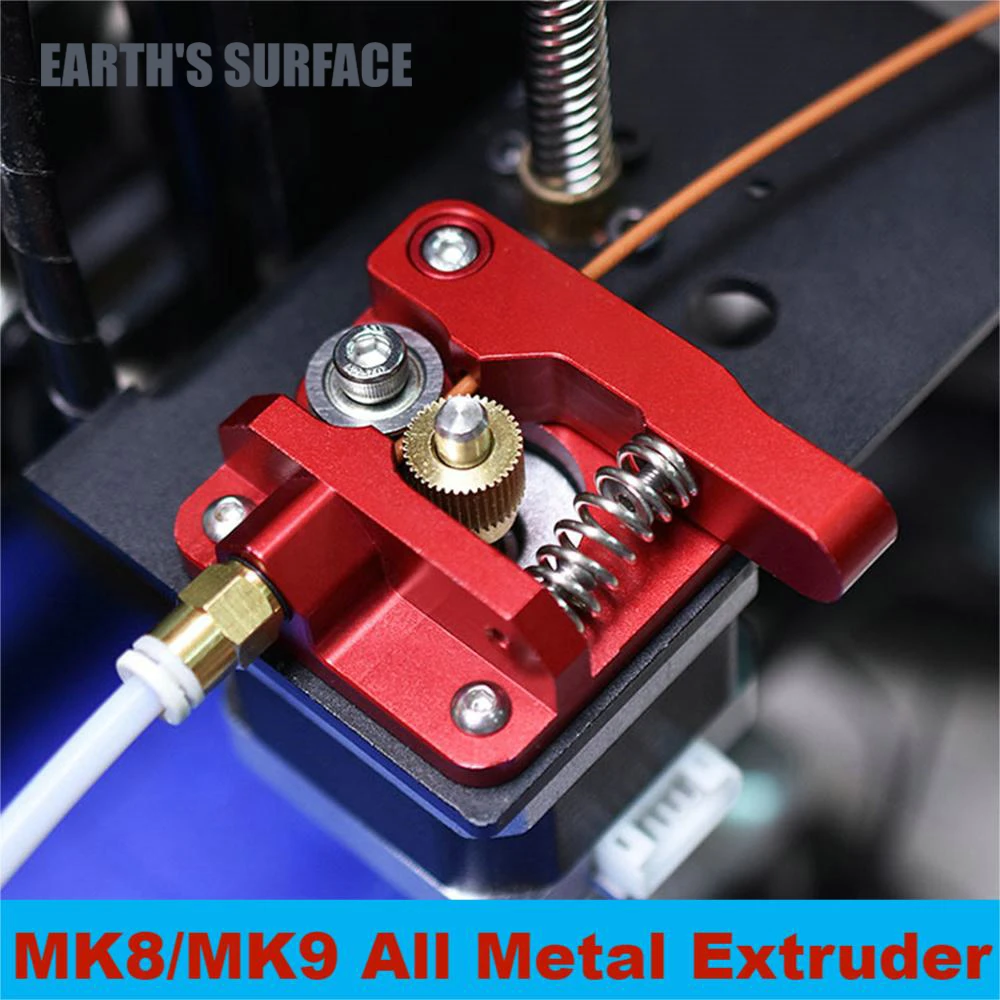 

ES-3D Printer Parts MK8/9 Extruder,Upgrade Aluminum Block All Metal Bowden Exruder Kit 1.75mm Filament CR-10/S HotEnd