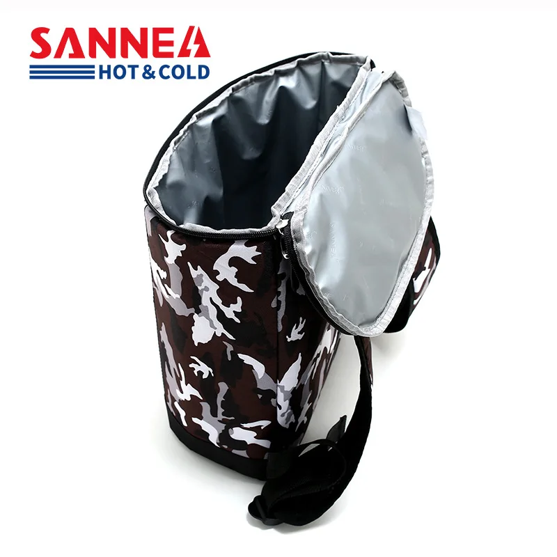 SANNE-Bolsa de almuerzo con aislamiento impermeable de camuflaje, mochila térmica, enfriador térmico, accesorios para bebidas y alimentos, producto de suministros, 14L