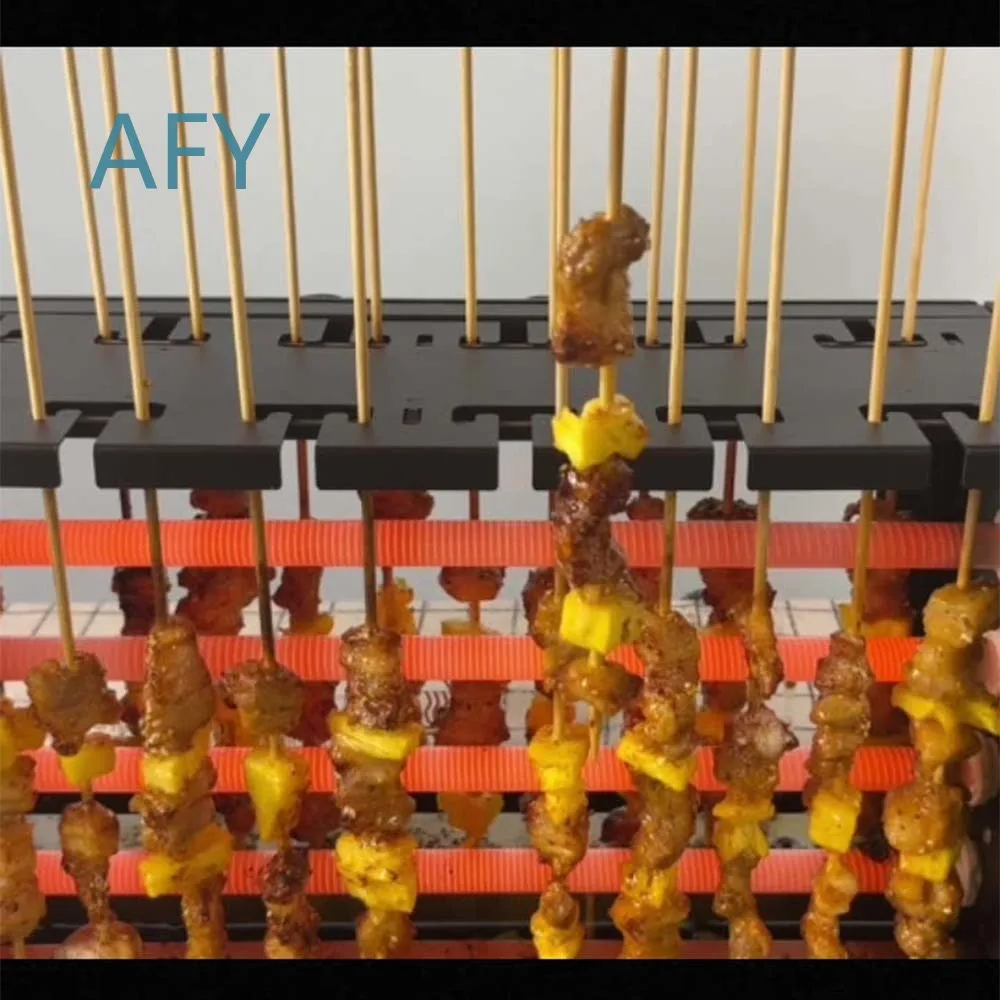 24 Strings Skewer Grill for Commercial Use Fully Automatic Rotary Skewer Machine Smokeless Vertical Electric Grilling Oven