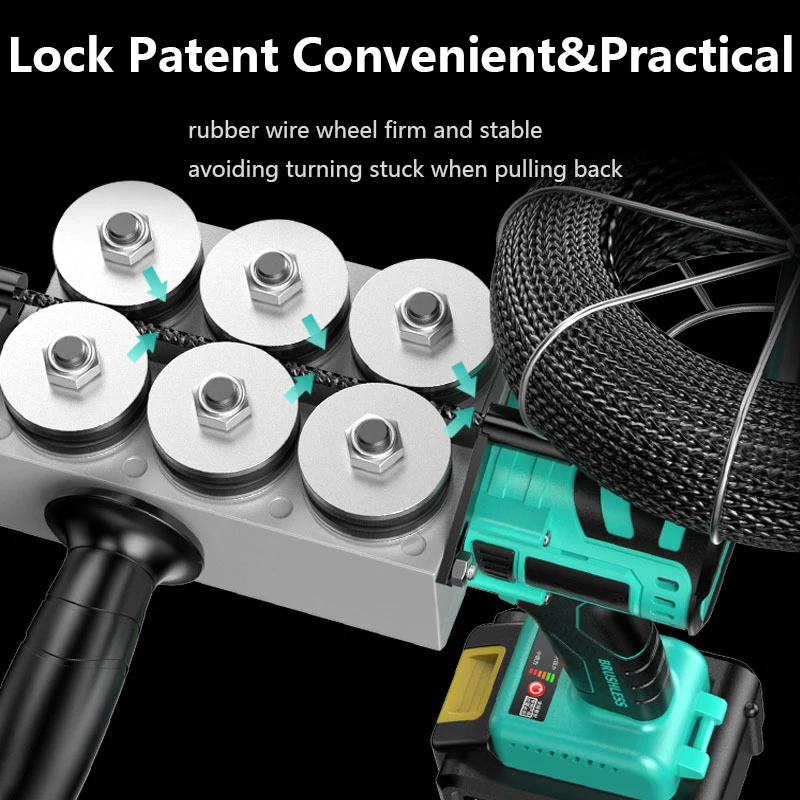 Imagem -06 - Cabo Elétrico Puxando a Máquina para Eletricista Extrator Automático do Fio Através da Parede Stringing Recarregável Threading Tool Guiding Line