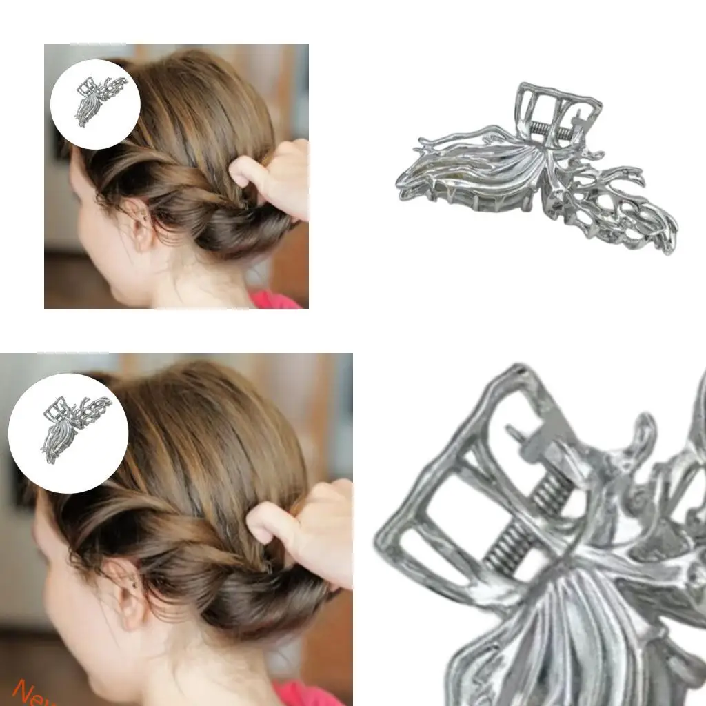 

Silver Hair Claw Clip Hair Gripper for Women Everyday Outfit Hair Styling Tool LXAD