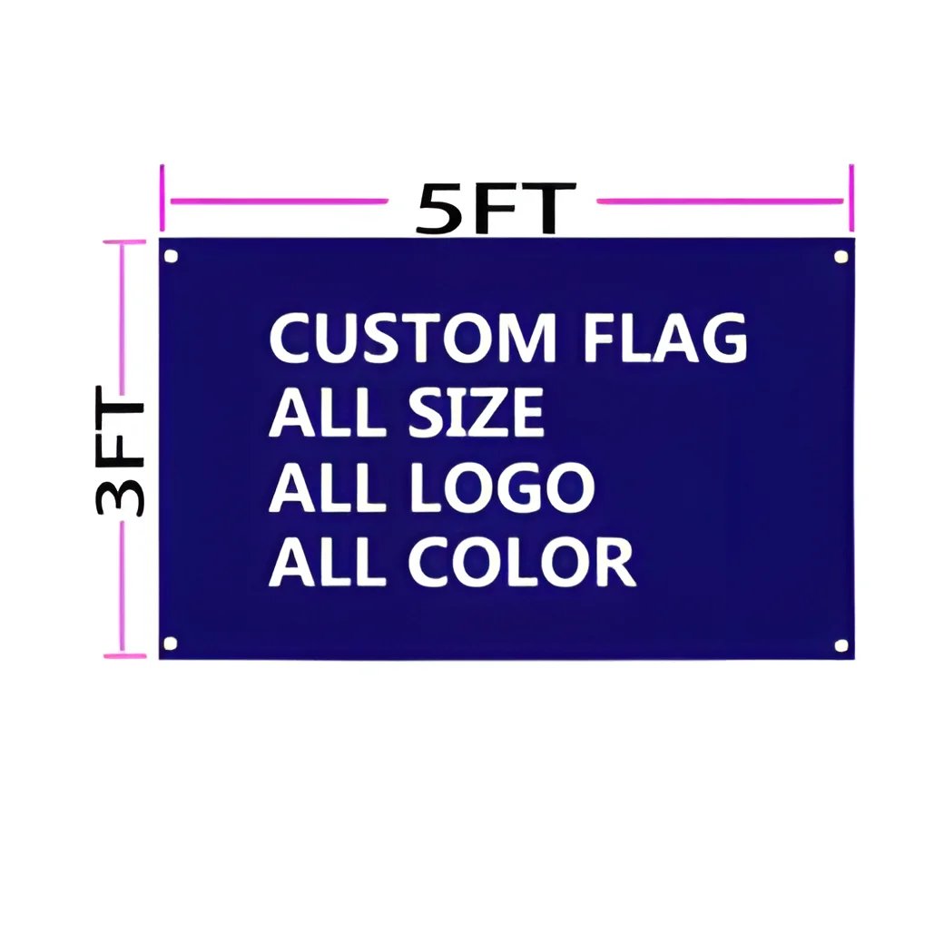 2x3Fts 3x5Fts Custom Logo Flag Customize Print Banner With Grommets OEM DIY Digital Printing By Your Own Idea