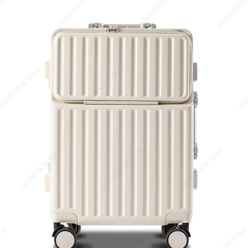 20 Inch Carry‑On Front‑Open Aluminum Frame Trolley Suitcase Lightweight Password Luggage For Women Business Outdoor Spare Part