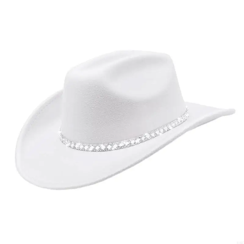 F3KC Mũ đính cườm phương Tây dành cho nam nữ Unisex Sử dụng trong nhiều trang phục và hoạt động thời trang khác nhau