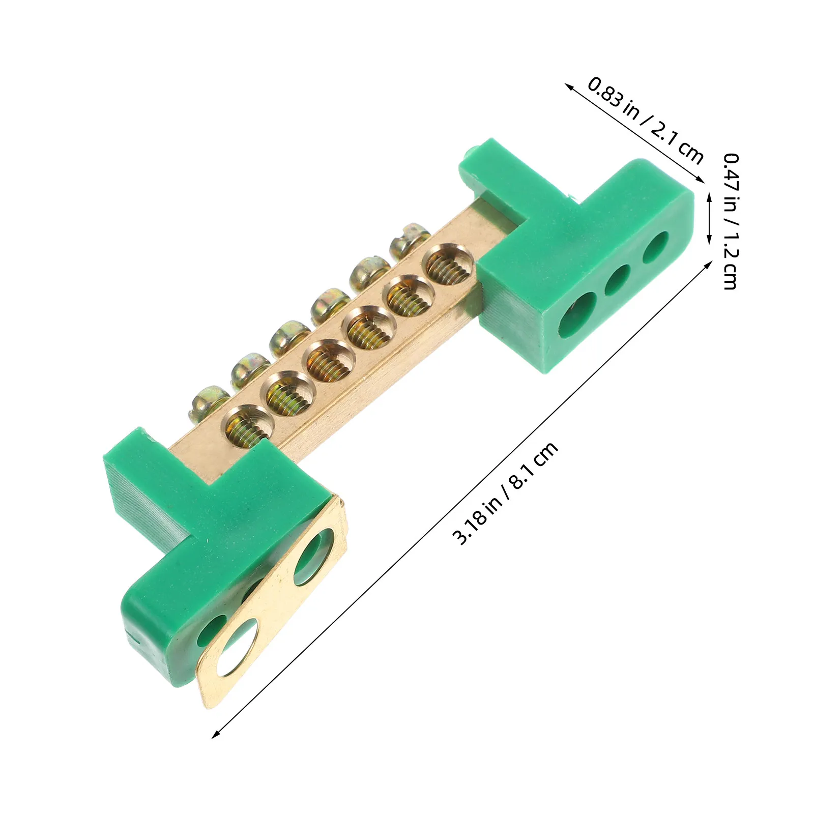 4Pcs Ground Bus Bar Copper Terminal Strip 6 Positions for Electrical Grounding Distribution Box High Conductivity Heat Resistant - view 5