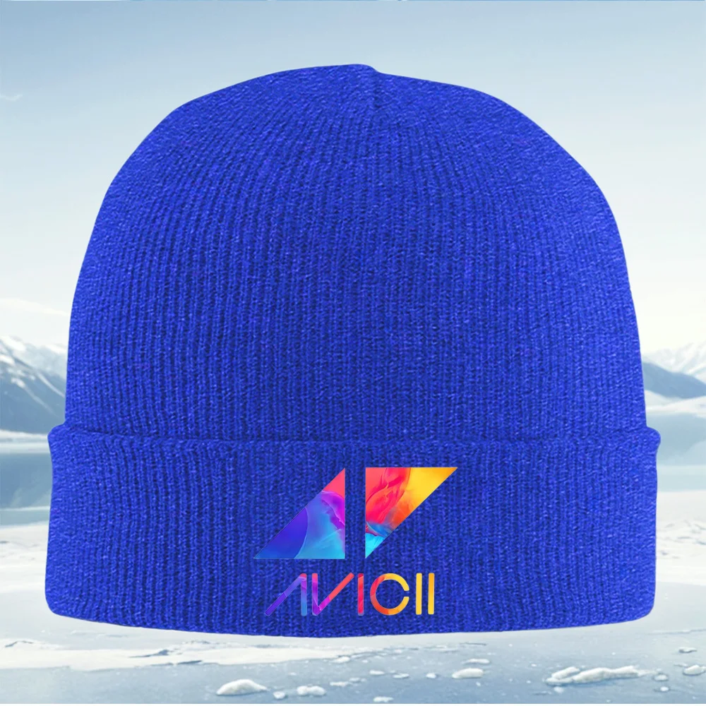 Design astratto del logo musicale colorato Uomo Donna Cappello lavorato a maglia unisex Beanie Pullover Cap Inverno Termico Caldo Natale Outdoor Cycli