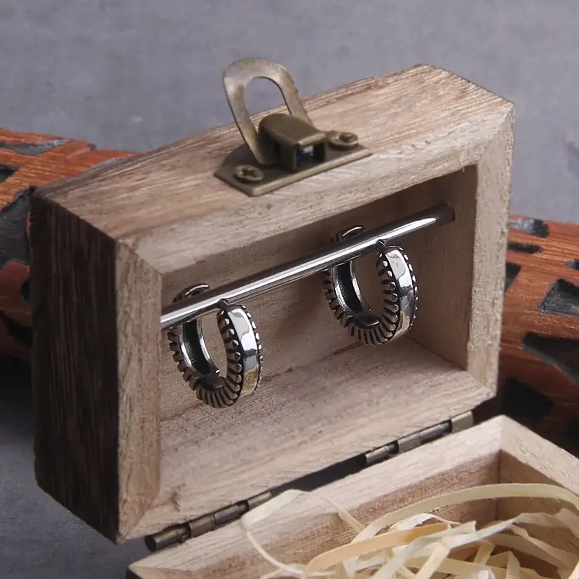 Trendy Geometric Huggie Hoop Earrings for Men
