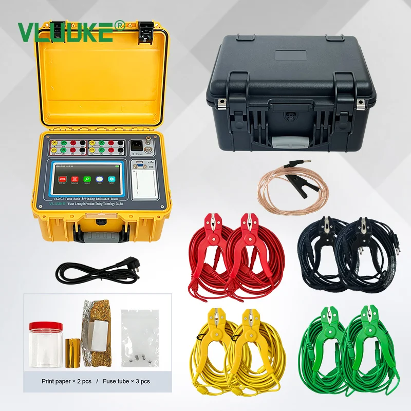VLUUKE VK2072 testeur de résistance de rapport de rotation et d'enroulement sortie 20A compteur de résistance et de rapport cc automatique triphasé transformateur Portable