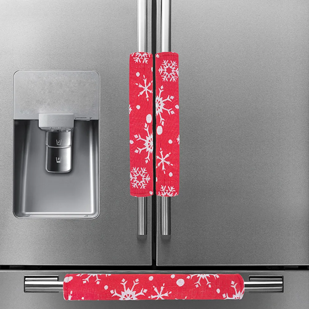 

3Pcs Handle Wrap Cloth for Fridge Door Comfortable Fit Covers for Oven Microwave and Dishwasher Handles Door Cloth Protector