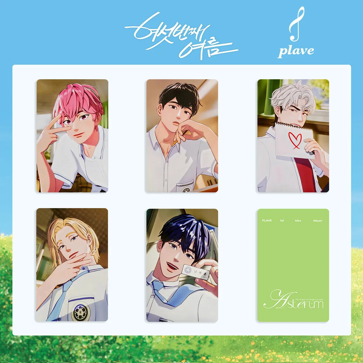 5 Pcs/Set Korean PLAVE Lomo Card Photo Cards NOAH BAMBY HAMIN EUNHO YEJUN Double-sided Photocards Fans Gift