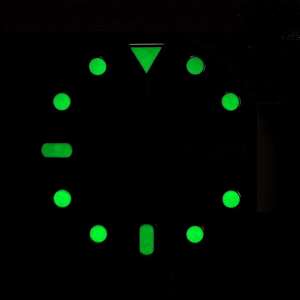 

Customized NH35 Watch Dial 28.5mm Dial Fit for NH35 NH36 Movement 28.5mm Watch Faces Green Luminous Dial