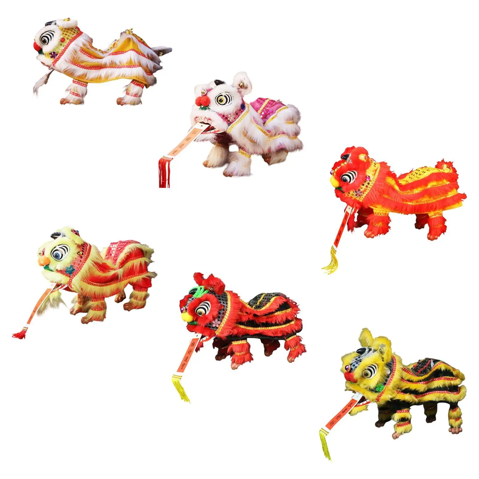 Lalka ręczna ze sznurkami i prętem Chińska marioneta Lew Zabawka Solidna 2025