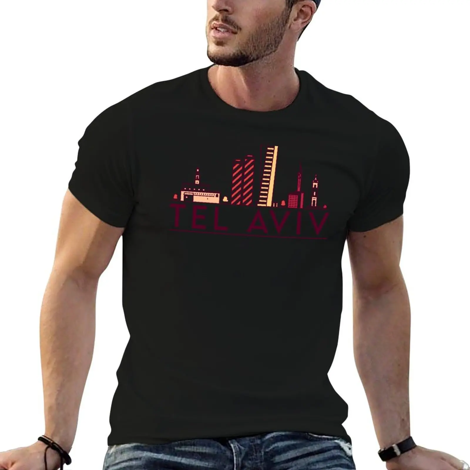 

Tel shirts T-Shirt pack man luxury Aviv cityscape white for t shirt t man