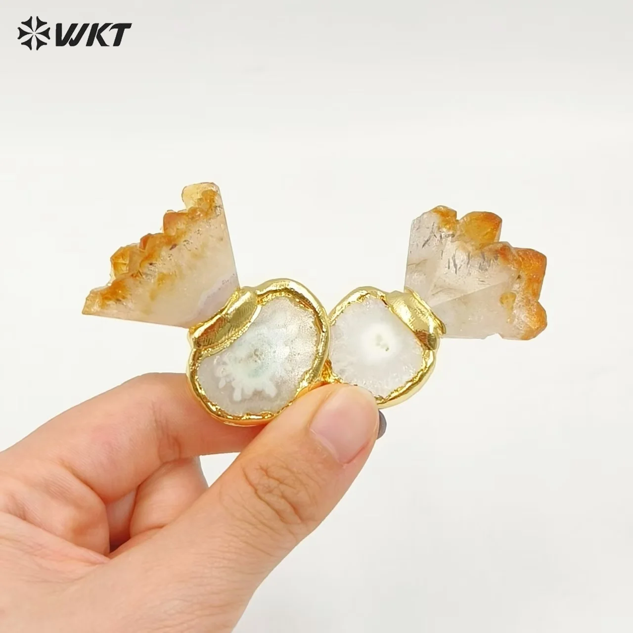 WT-P2004 2025 New Coming Stalactite Citrine Pendant With 18k Real Gold Plated For Girls Special Jewelry