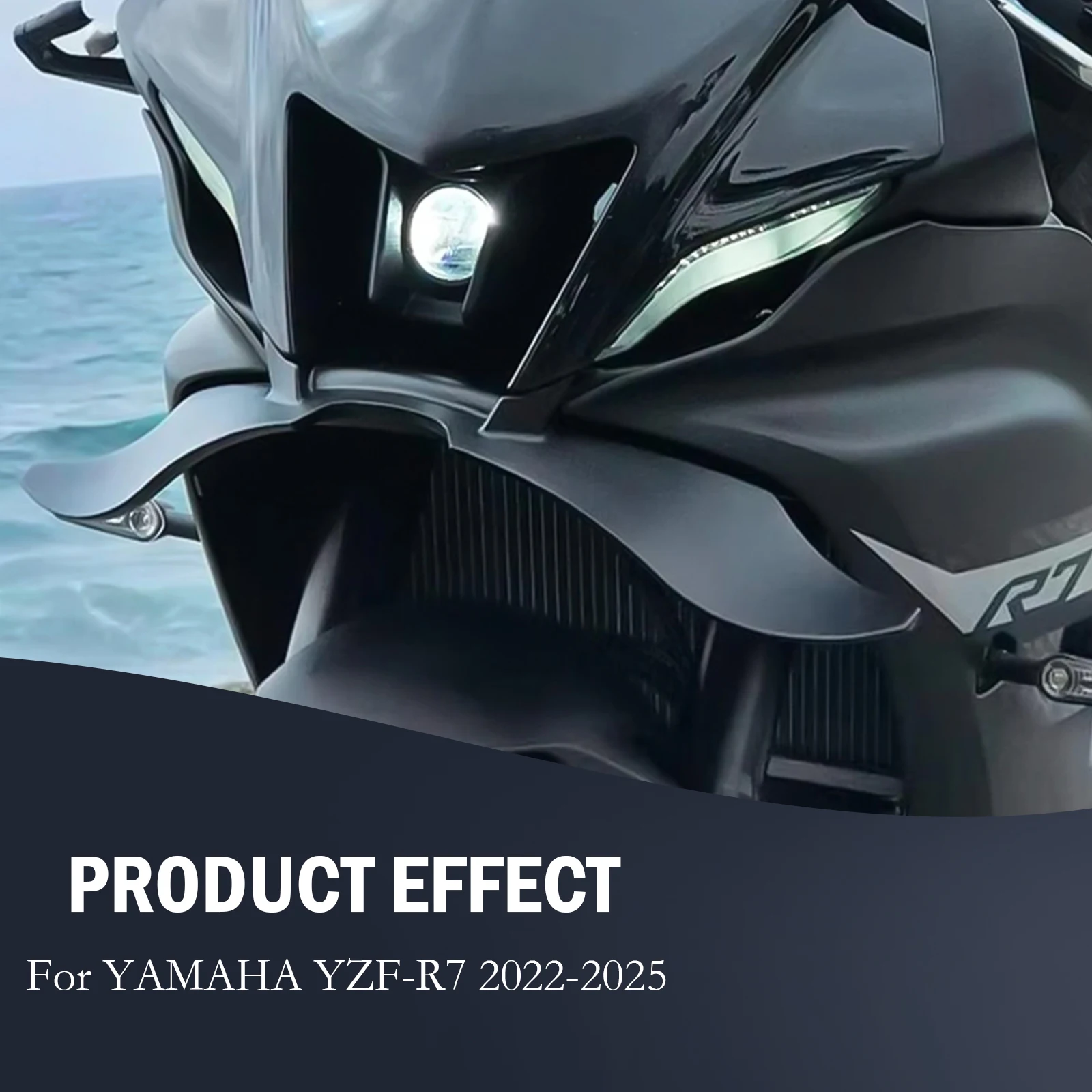 For YAMAHA R7 2022-2025 Wind Wing Cover Cone Aerodynamics Fairing Winglets YZF-R7 2023 2024 2025 Motorcycle Front Lip YZF R7