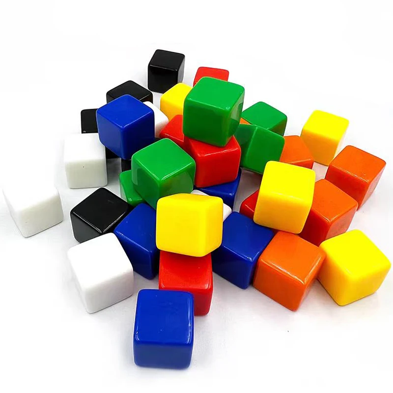 Cubes de comptage de dés vierges pour enfants, ressources d'apprentissage des mathématiques, jouets pour enfants, irritation, chambre, fournitures fuchsia, Montessori, 16mm, 36 pièces, 24 pièces