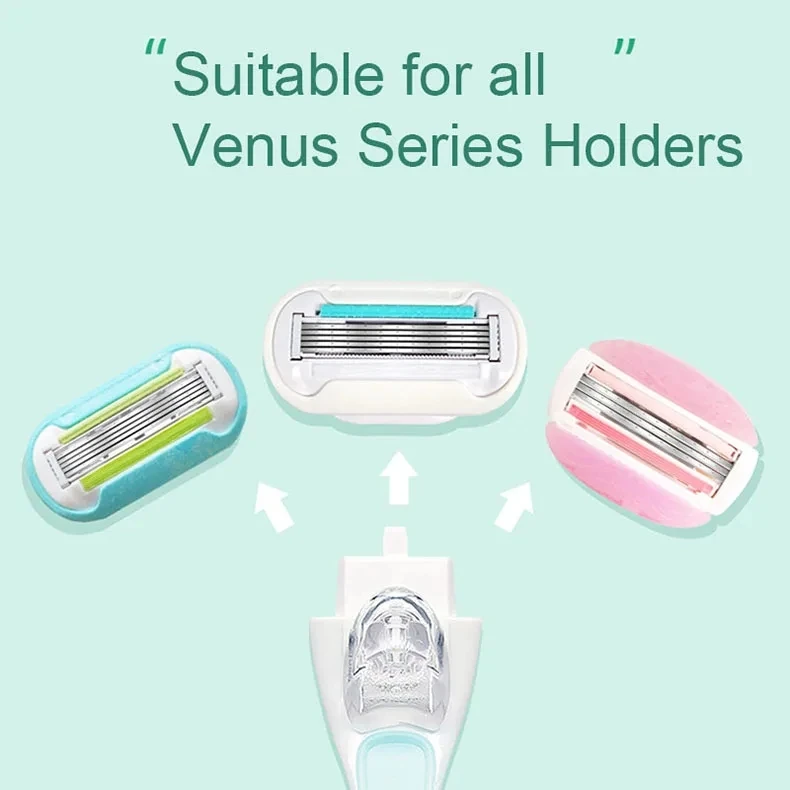 جيليت فينوس ماكينة حلاقة نسائية ديلوكس ناعمة 5 طبقات شفرات حلاقة ماكينة حلاقة لإزالة الشعر شفرة بديلة للنساء