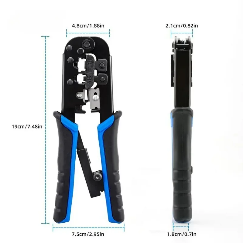 Hoge Kwaliteit Modulaire Telecom Krimptang Tool Netwerk Kabel Ratchet Krimptang Voor 4P 6P 8P RJ-11/RJ-12 RJ-45