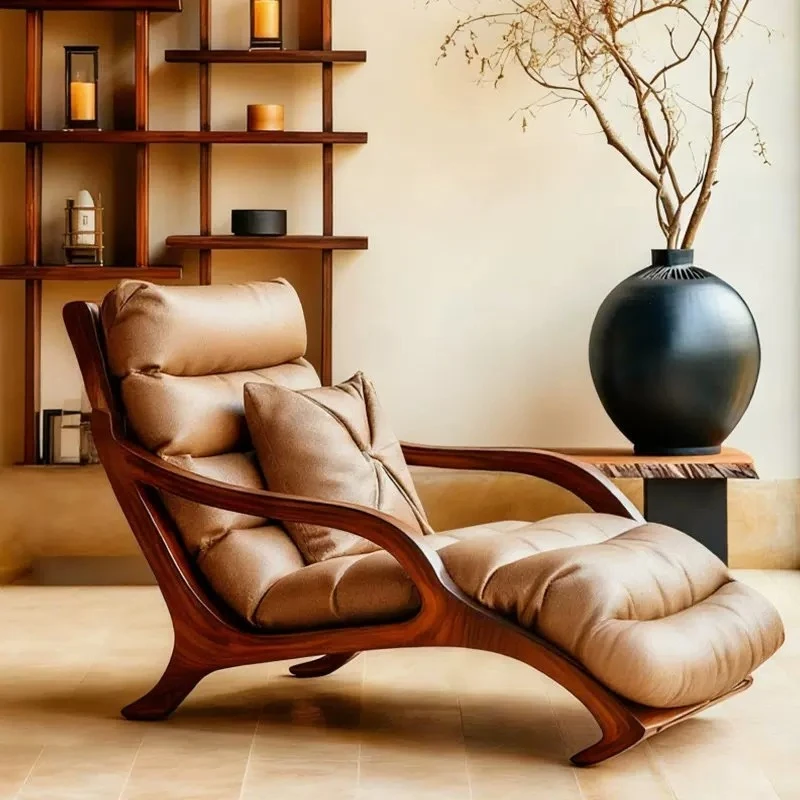 Sleeping Luxury Lounge Chair Designer Art Ergonomic Wooden Oversized Living Room Chairs Comfy Reading Sillones De Sala Furniture