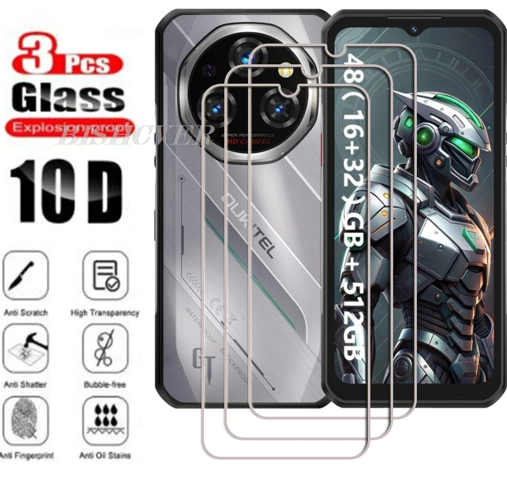 

3pcs 9H Tempered Glass FOR Oukitel WP62 6.58" 2025 OukitelWP62 WP 62 Screen Protector Tempered Glass Film