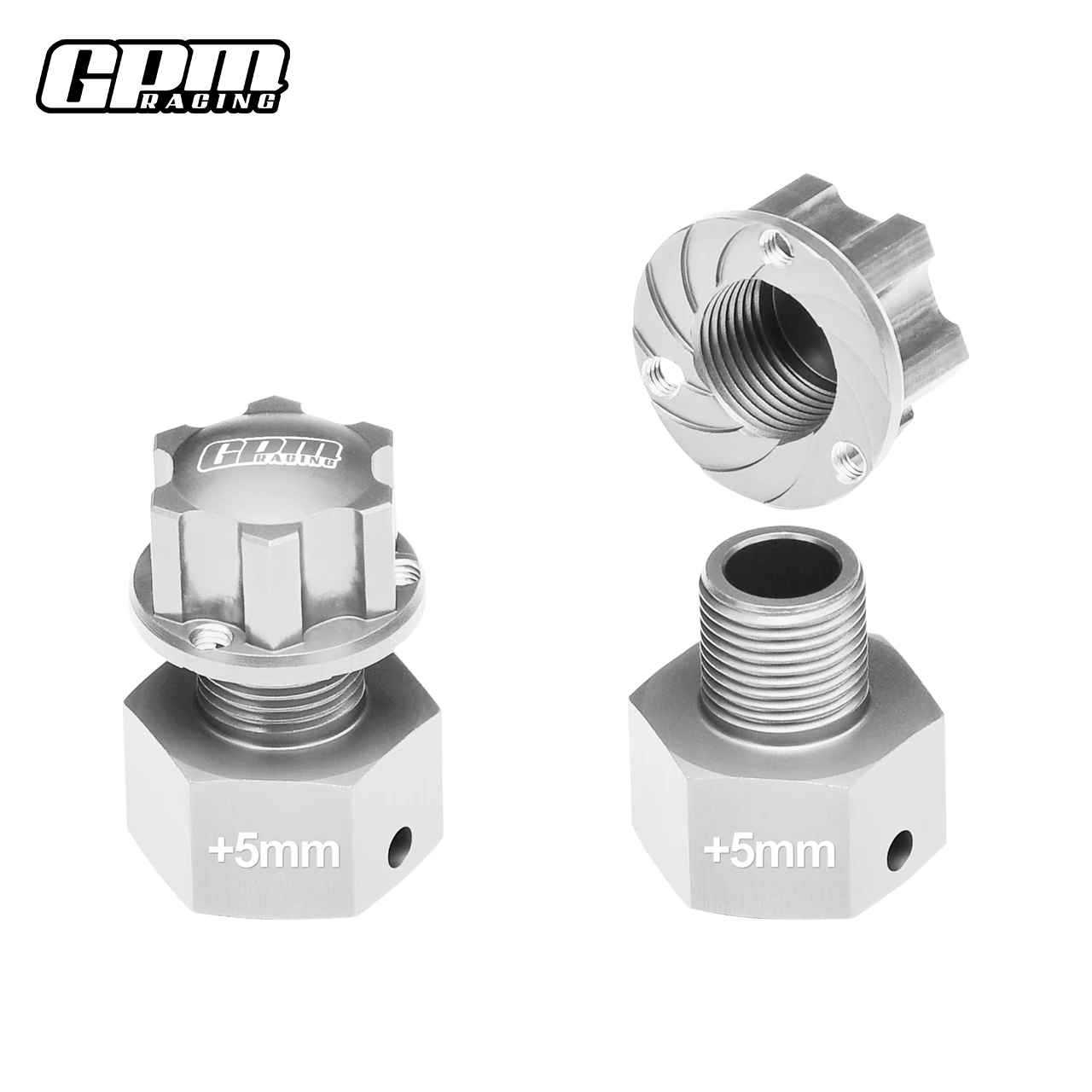 Adapter sześciokątny GPM 7075 Alloy 20mm (+5mm) do LOSI 1/6 Super Baja Rey 1.0 / 2.0