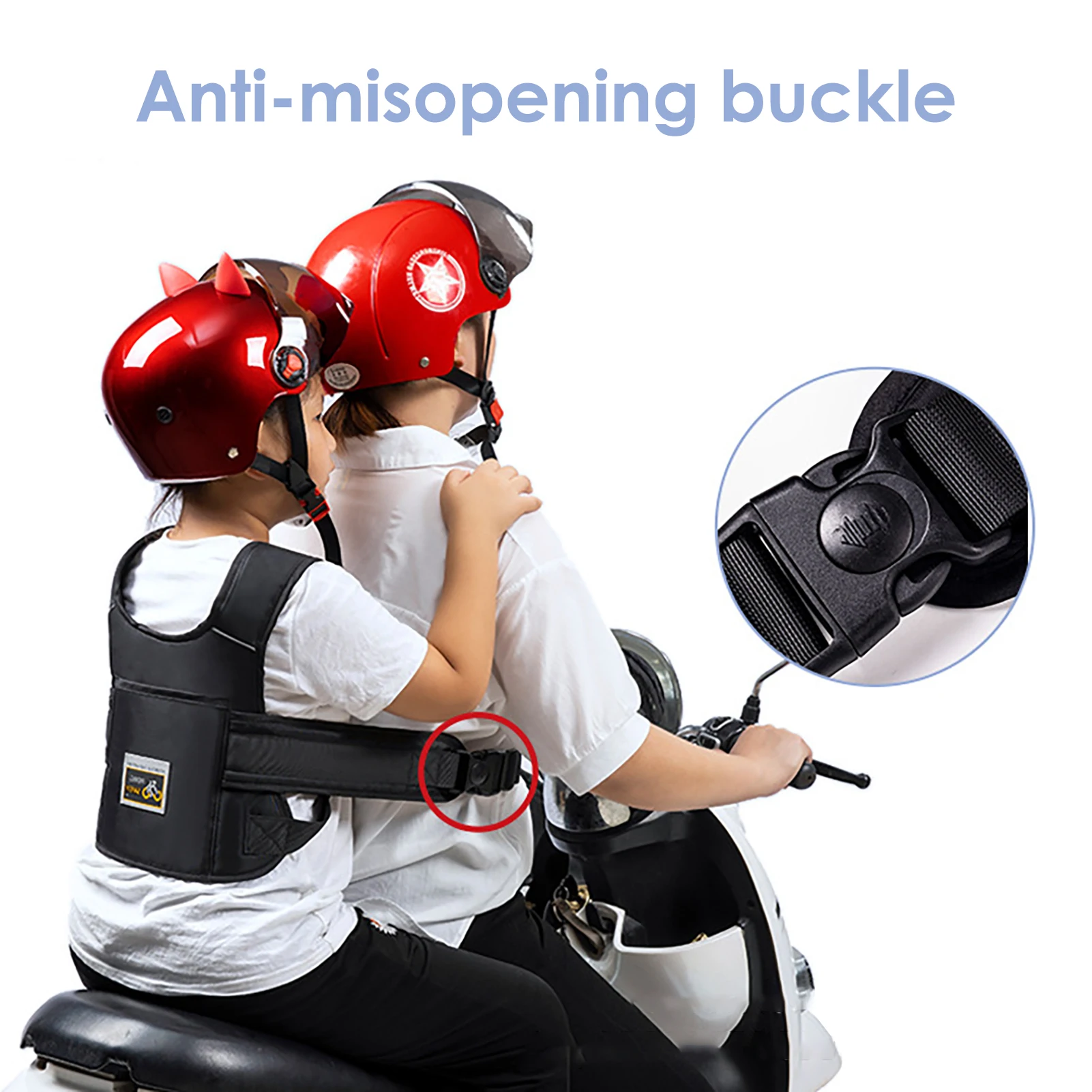 Child Motorcycle Harness Adjustable Children Safety Belt For Motorcycle Electric Car Scooter Cycling Anti-Fall Safety Harness