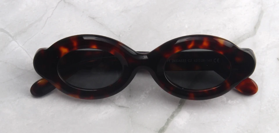 Luxus Dicke Gemischte Acetat Oval Polarisierte Sonnenbrille Frauen Trendy UV Schutz Brillen Stilvolle Schild Für Männer lentes de sol – Detail 2