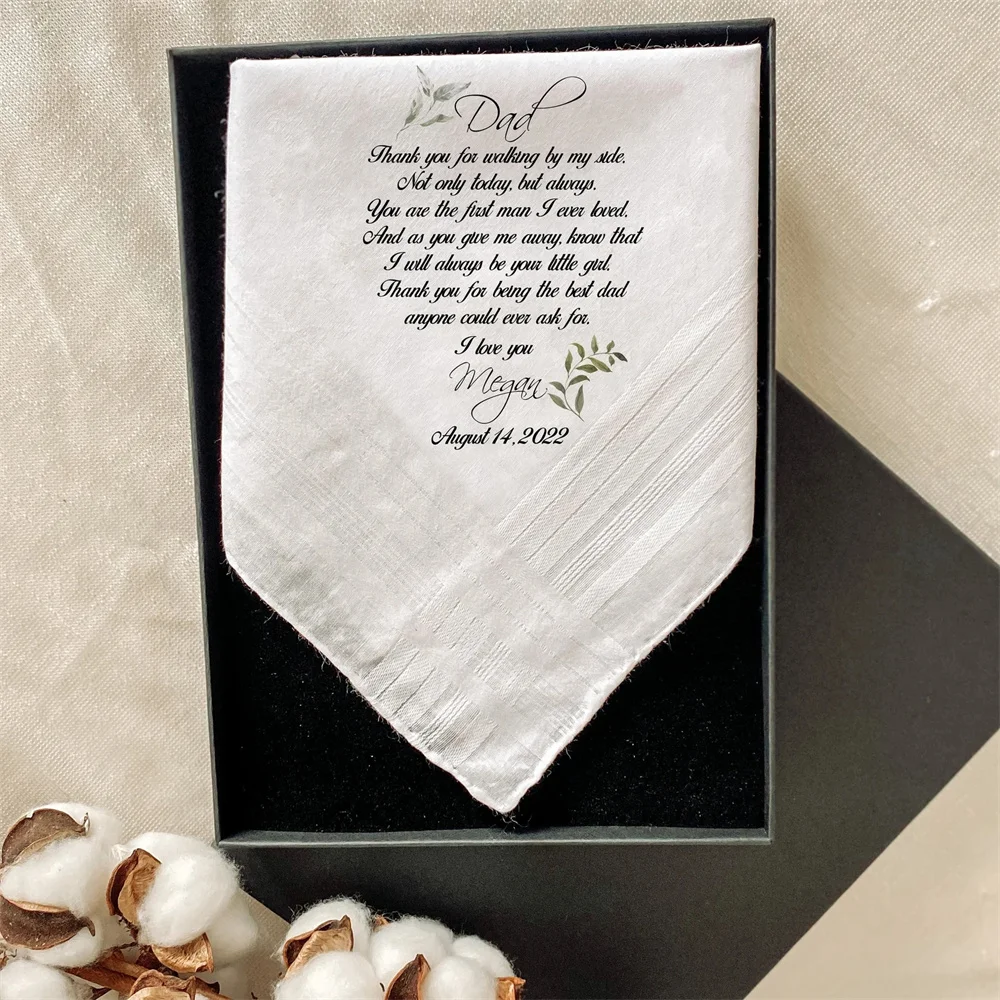 Wedding Gift for Parents / Wedding Handkerchief For Mum and Dad / Gift Set Thank you Gift / Personalised Gift from bride groom