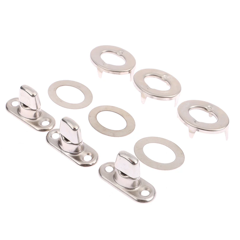 5 Sets New Screw Base Snaps Turn Button Boat Cover Enclosure Eyelet Canvas Snap Fastener Silver