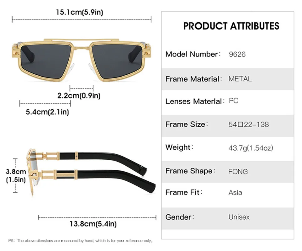 2026New Mann Frau Sonnenbrille Mode Vielseitig Trend Brillen Doppel Strahl Design Shades Outdoor Unisex UV400 Sunnies9626 – Detail 5