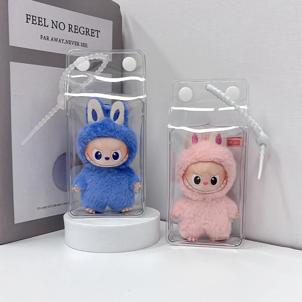 

Labubu Transparent Display Bag for Labubu 4.0 The Monsters Pin for Love Series Outgoing Protective Bag Doll Accessories