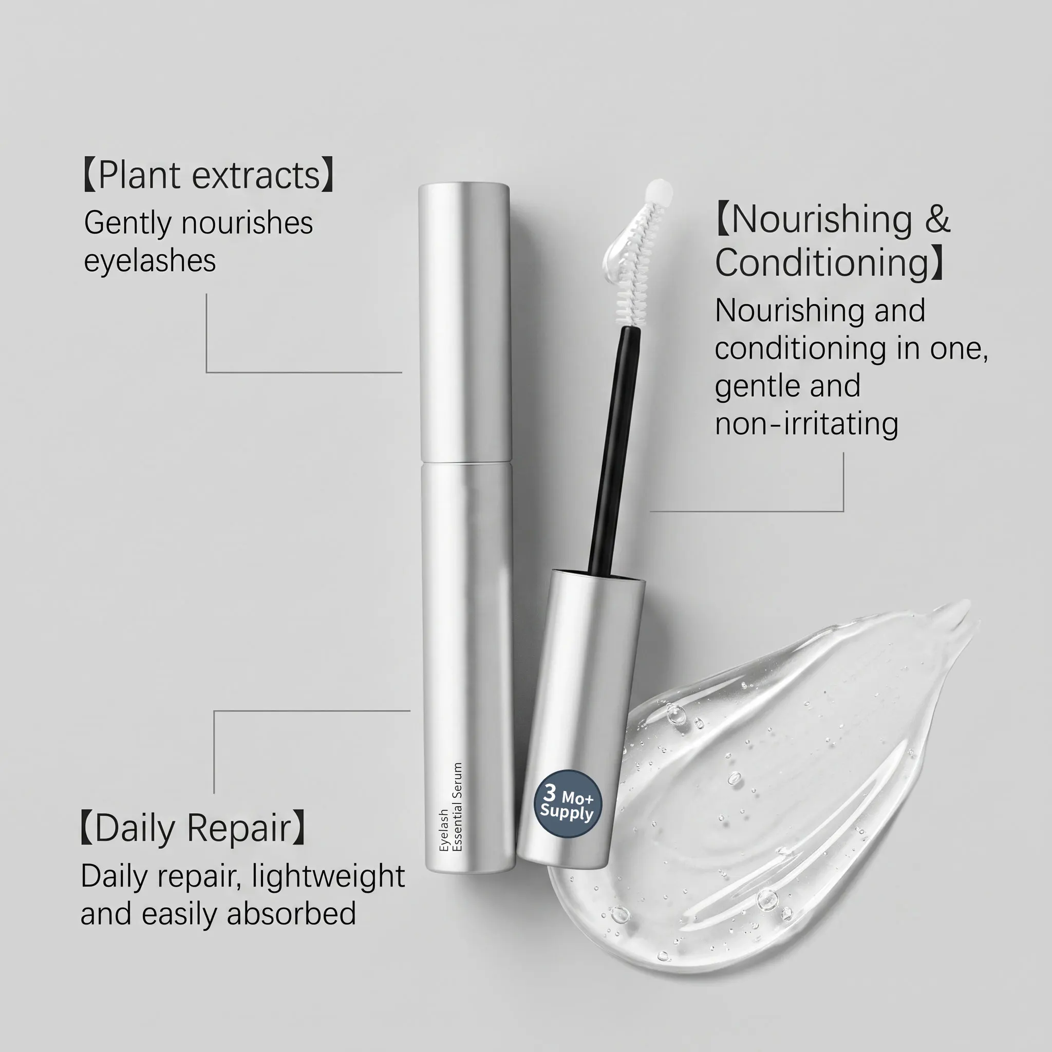 Eyelash Growth Serum Lash Volumizing Lengthening Nourish Repair Dry Reduce Shedding Lash Toughness Boost Repair Damaged Lashes