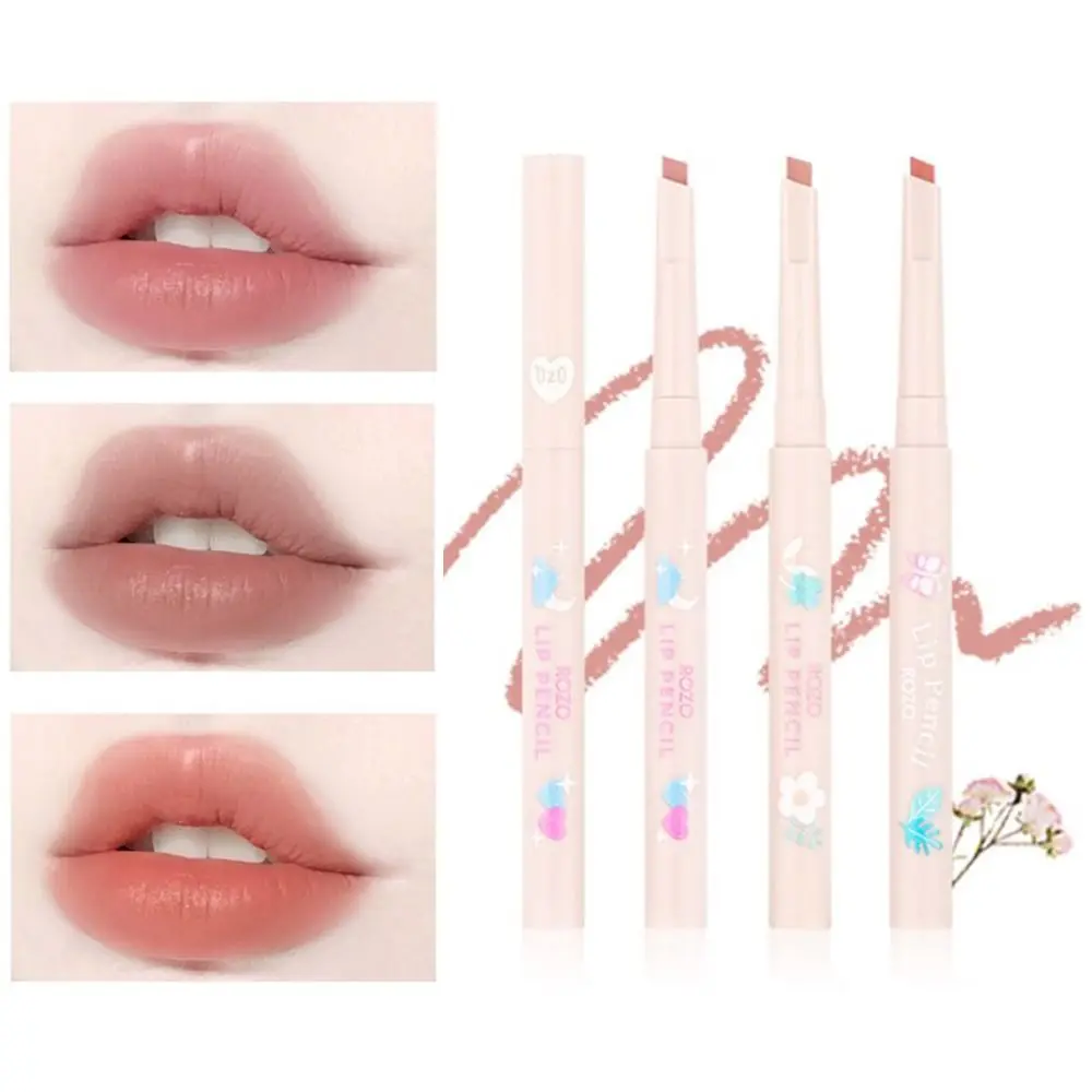 Wasserdicht matt Lip Liner glatt langlebig 3 Farben nackt rosa Lippen tönung Antihaft Tasse Lip gloss Lippenstift Stift Schönheit