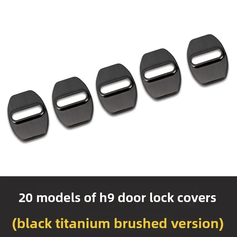 Car Door Lock Cover For Haval H9 2020-2022 304 stainless steel material Door lock buckle protective cover Car modify Accessories 6