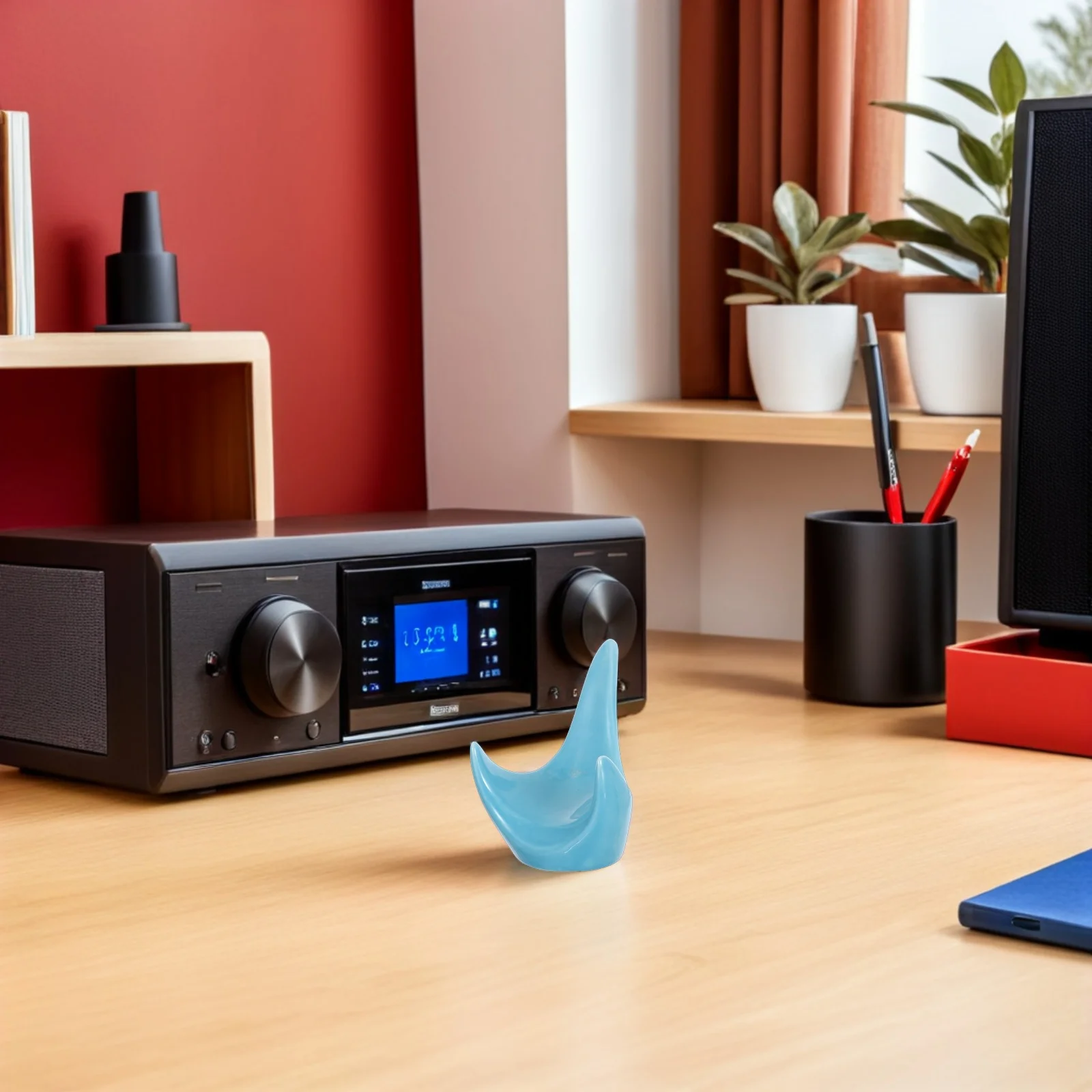 

2 Pcs Multifunctional Instrument Stand Musical Flute 6-hole Ocarina Holder Ceramic Display for 12-hole