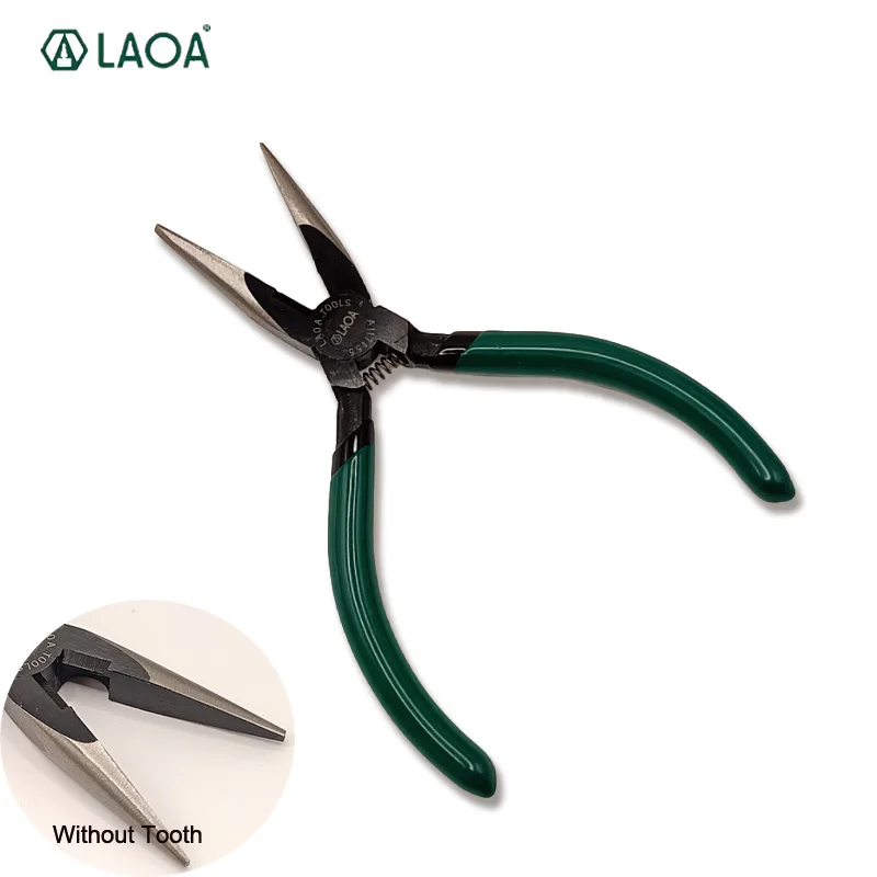 LAOA pocket mini needle long nose pliers precision small size long nose plier jewelry making tools without tooth (5-inch)