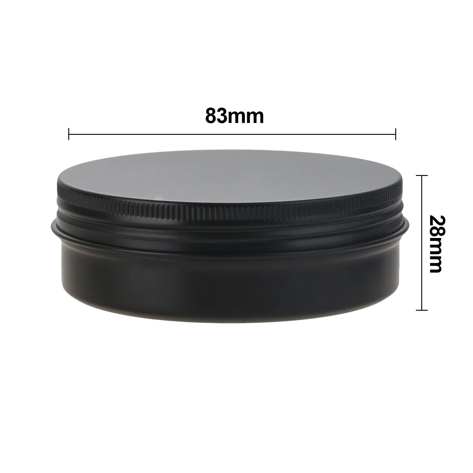 5pcs 100g Aluminum Tin Black Cosmetic Jar Sealed Bottle Portable Container Sampling Eyeshadows Face Cream DIY Cosmetic Packaging