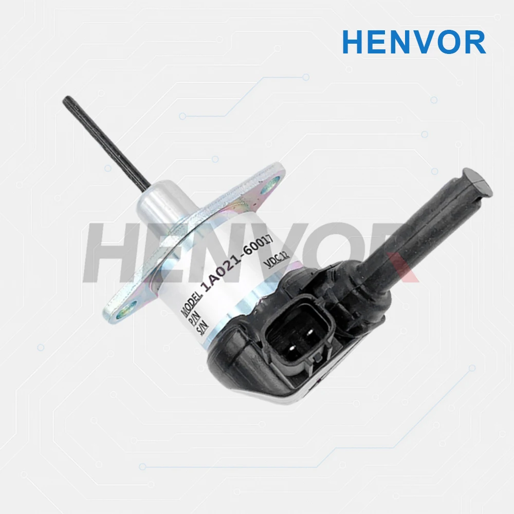 1A021-60017 Engine Stop Solenoid Valve Excavator Power Shutoff Control Switch Component