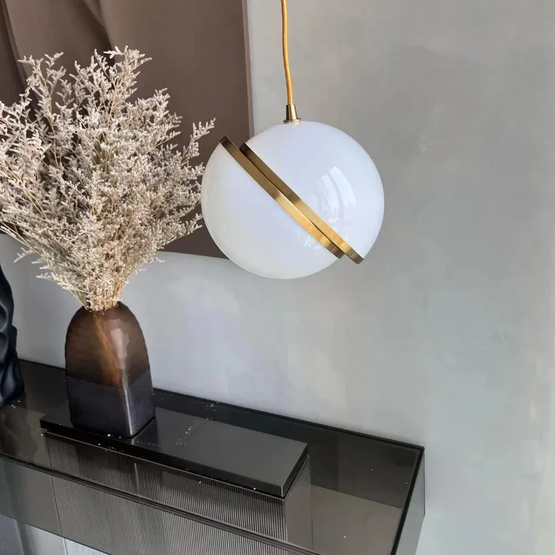 Modern Led Pendant Light Fixture Glass Lampshade Minimalist Hanging Lamps For Shop Restaurant Bedside Nordic Droplight Home Deco