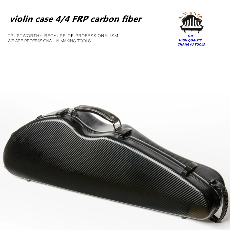 High quality violin case 4/4 FRP carbon fiber black stripe triangle Fashion style violin parts violin accessories