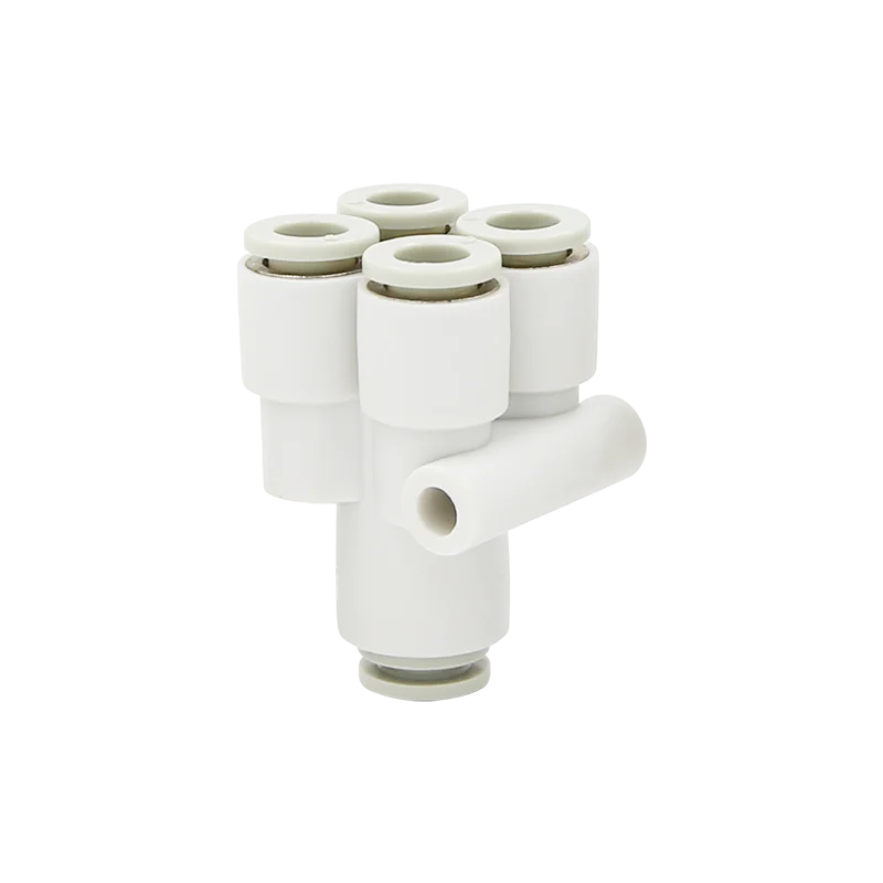 5 PCS KQ2UD 04/06/08/10/12/00 Leak-Proof Pneumatic Air Tube Fitting 1-In 4-Out Reducing Manifold for Automation Lines