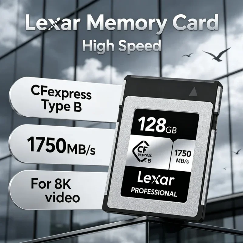 Lexar CFexpress Type B Memory Card CF express Type B Card Read 1750MB/s Storage Card 512GB 128GB 256GB For Photographers